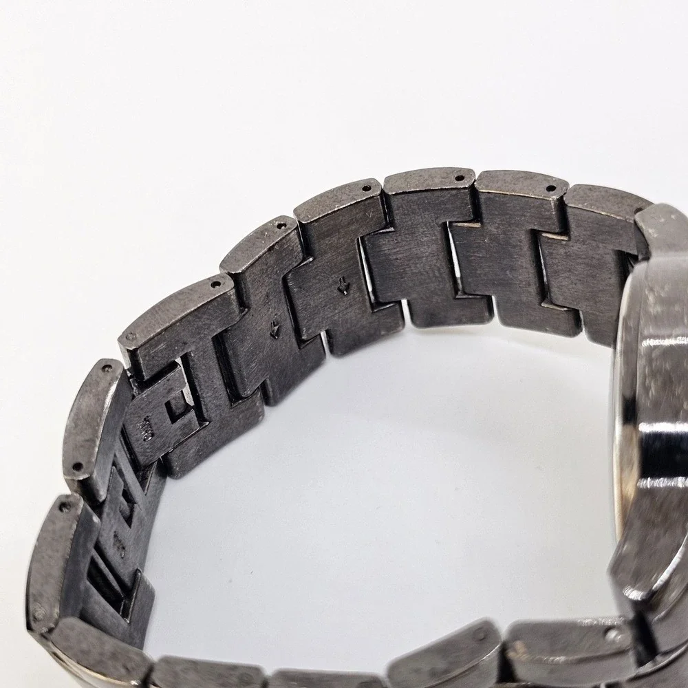 Men's Watch 40MM Dark Gray Case Dial Bracelet Bands 6.5